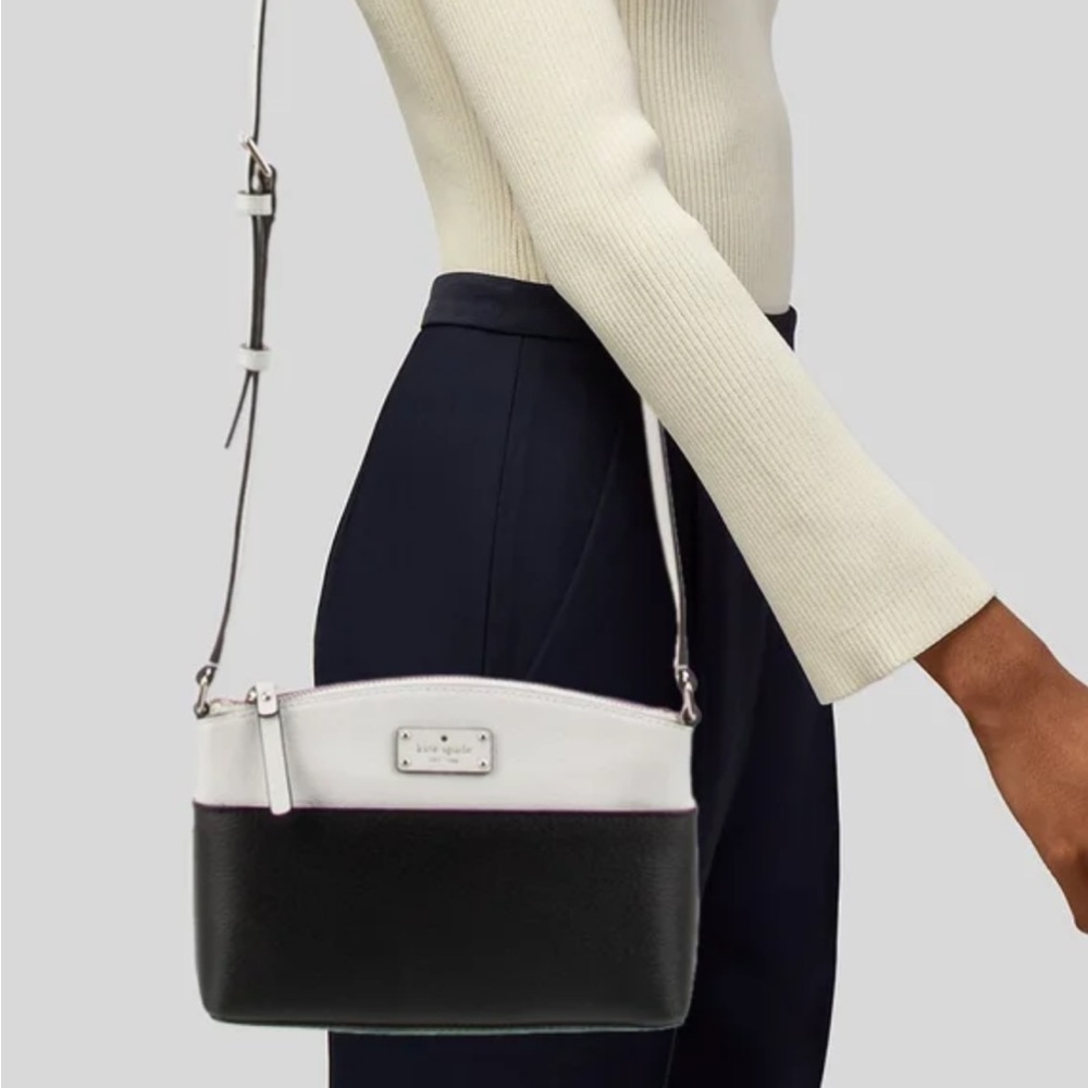Kate Spade Elegant Black and White Crossbody Bag